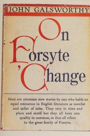 Front cover of On Forsyte 'change by John Galsworthy