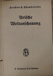 Cover of Arische weltanschauung by Houston Stewart Chamberlain