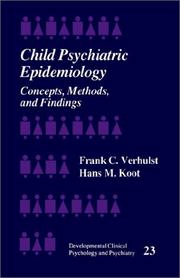 Front cover of Child psychiatric epidemiology by Frank C. Verhulst