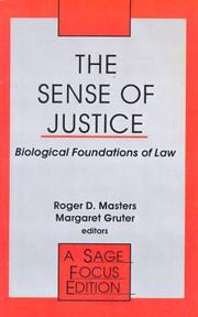 Front cover of The Sense of justice by Roger D. Masters