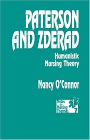 Cover of Paterson and Zderad by Nancy O'Connor
