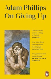 Cover of On Giving Up by Adam Phillips