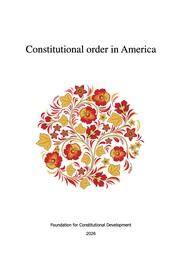 Cover of Constitutional order in America. by Dr. Andrej Poleev