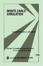 Cover of Monte Carlo simulation by Christopher Z. Mooney