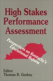 Cover of High Stakes Performance Assessment by Thomas R. Guskey