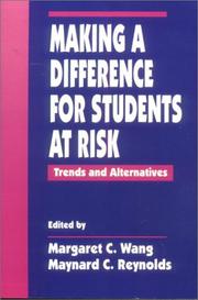 Cover of Making a difference for students at risk by Margaret C. Wang