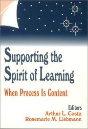 Front cover of Supporting the spirit of learning by Arthur L. Costa