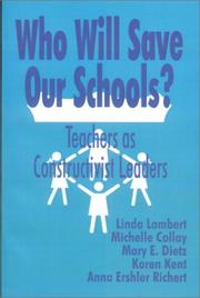 Cover of Who will save our schools? by Linda Lambert
