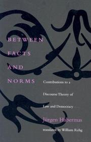 Front cover of Between Facts and Norms by Jürgen Habermas
