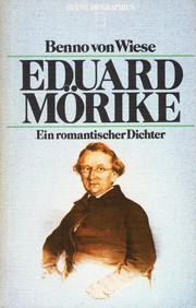 Cover of Eduard Mörike by Benno von Wiese