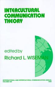 Front cover of Intercultural Communication Theory (International and Intercultural Communication Annual) by Richard L. Wiseman
