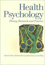 Cover of Health psychology by David F. Marks