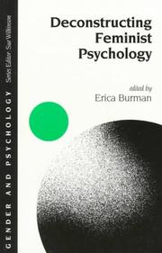 Front cover of Deconstructing feminist psychology by Erica Burman