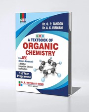 Front cover of A Textbook of Organic Chemistry for JEE (Main and Advanced) by Dr. A. K. Virmani