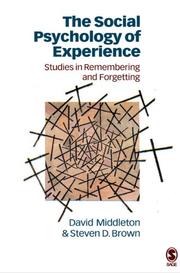 Front cover of The social psychology of experience by Middleton, David