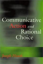 Cover of Communicative Action and Rational Choice by Joseph Heath