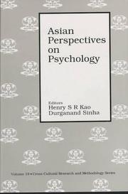 Front cover of Asian perspectives on psychology by Henry S. R. Kao