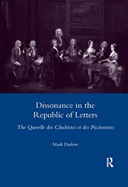 Front cover of Dissonance in the Republic of Letters by Mark Darlow