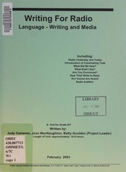 Front cover of Writing for radio by Judy Cameron