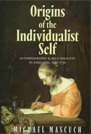 Front cover of Origins of the individualist self by Michael Mascuch