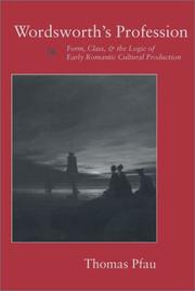 Cover of Wordsworth's profession by Thomas Pfau