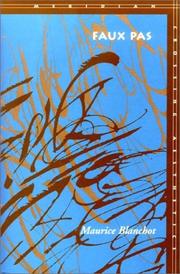 Cover of Faux pas by Maurice Blanchot