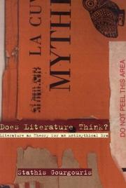 Cover of Does Literature Think? by Stathis Gourgouris