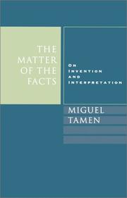 Cover of The matter of the facts by Miguel Tamen