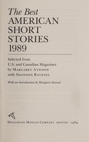 Front cover of The Best American Short Stories 1989 by Margaret Atwood