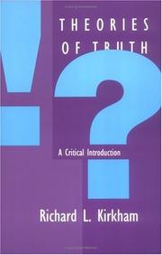 Front cover of Theories of truth by Richard L. Kirkham