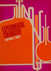 Cover of Experimental chemistry by Lawrence J. Sacks