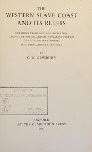 Cover of The western slave coast and its rulers by C. W. Newbury
