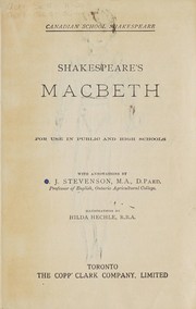 Front cover of TRAGEDIE of MACBEtH by William Shakespeare