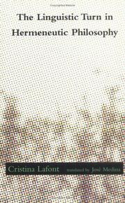 Front cover of The Linguistic Turn in Hermeneutic Philosophy by Cristina Lafont