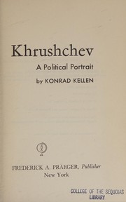 Cover of Khrushchev by Konrad Kellen