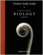 Front cover of Student study guide for Biology [by] Campbell/Reece by Martha R. Taylor