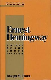 Cover of Ernest Hemingway by Joseph M. Flora