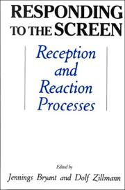 Cover of Responding to the screen by Jennings Bryant