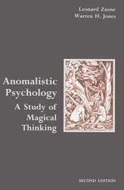Front cover of Anomalistic psychology by Leonard Zusne