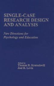 Cover of Single-case research design and analysis by Thomas R. Kratochwill