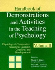 Front cover of Handbook of demonstrations and activities in the teaching of psychology by Mark E. Ware