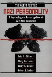Cover of The Quest for the Nazi personality by Eric A. Zillmer