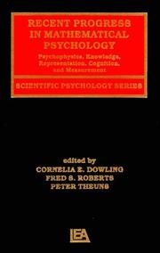 Cover of Recent progress in mathematical psychology by Fred S. Roberts