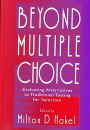 Cover of Beyond multiple choice by Milton D. Hakel