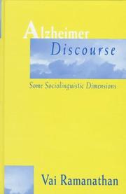 Cover of Alzheimer discourse by Vai Ramanathan