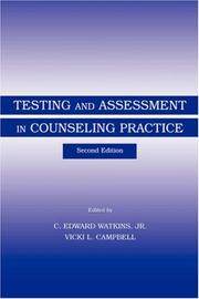 Front cover of Testing and assessment in counseling practice by Watkins, C. Edward, Jr.