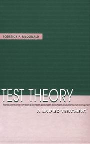Cover of Test Theory by Roderick P. McDonald