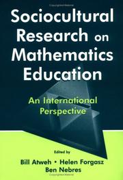 Front cover of Sociocultural research on mathematics education by Bill Atweh