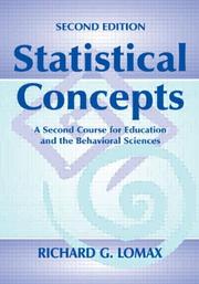 Cover of Statistical concepts by Richard G. Lomax