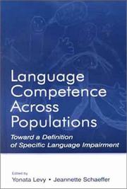 Cover of Language competence across populations by Yonata Levy
